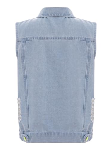 Boys Ripped Denim Vest Kids Casual Sleeveless Jean Jacket Gilets Coat Distressed Waistcoat Tops Outerwear2
