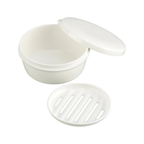 LTCT Soap Box White Color Round Soap Case Cover