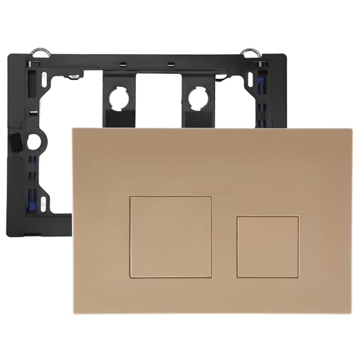 Plaque de Commande WC Suspendu,Plaque de Déclenchement,Double Déchargement,Avec Jeu De Tiges D'Échappement Et Cadre De Fixation,Compatible Avec Geberit Sigma 01,20,30,50,Up 320,300 (Kaki)