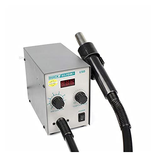 Pistola de calor de aire caliente ajustable de 957dW + LED con viento helicoidal 580W SMD Rework Station