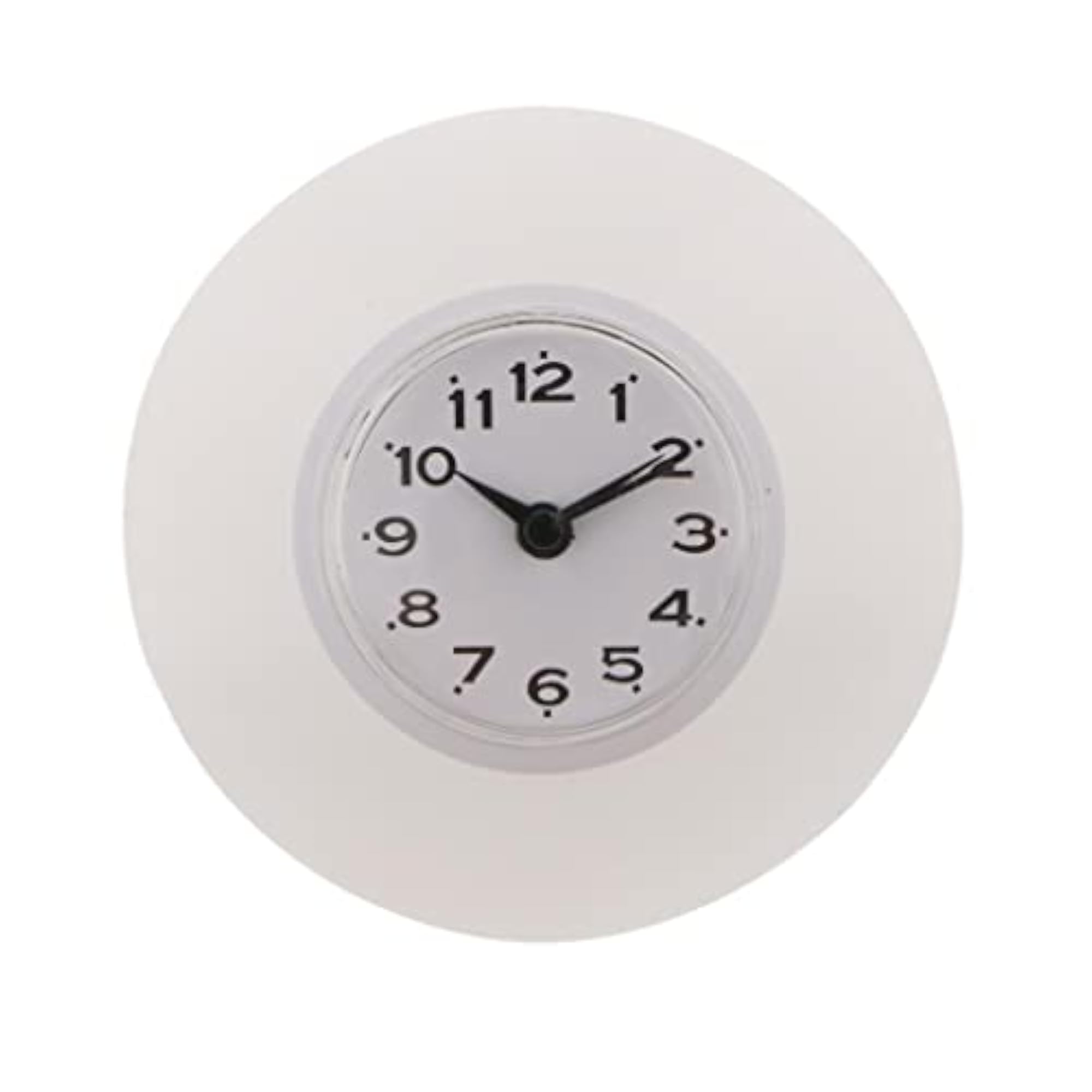 Mini Waterproof Kitchen Bathroom Bath Shower Clock with Suction Cup White