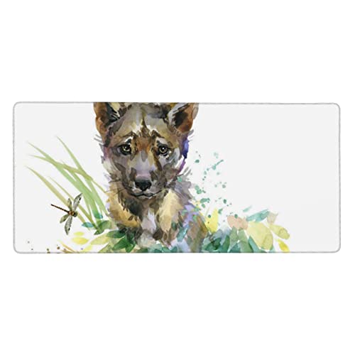 Podkładka pod mysz z uroczym małym zwierzakiem 40 x 90 cm duża podkładka pod mysz do gier, do biura, gier, PC, laptopa, biurka
