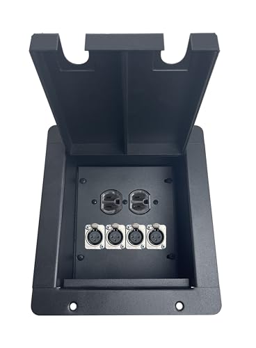 PROCRAFT Recessed Stage Box with AC Power & XLR Connectors