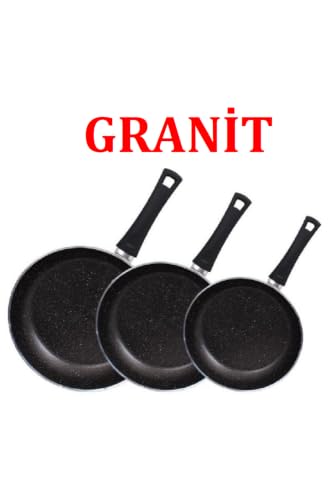 Tava, 3'lü Granit Seti 18-22-26 Cm