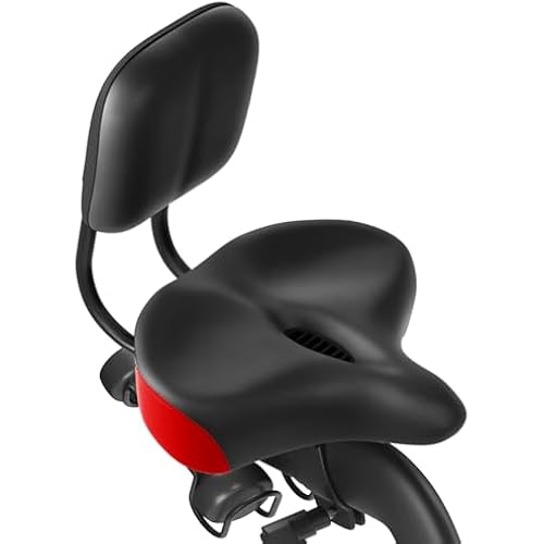 MOONCOOL Oversized Bike Seat with Backrest, 12"×12" Wide Padded Bike Saddle
