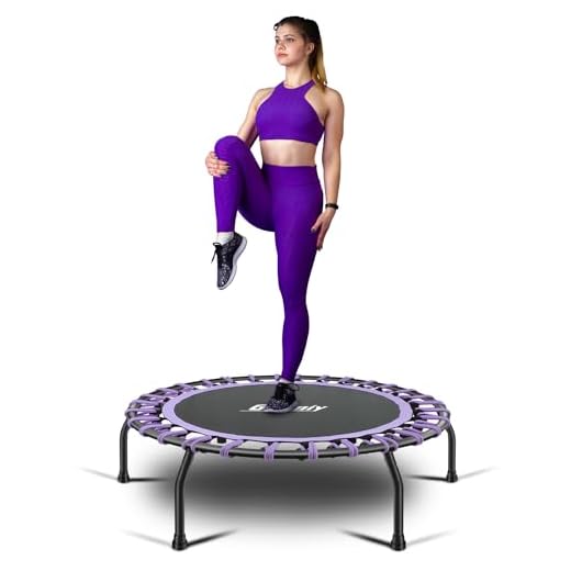 Gielmiy Trampoline de Fitness Ø env. 101cm,Petit rebondisseur Fitness Silencieux pour Le Fitness en intérieur, système de Conception de Corde élastique,Poids de l'utilisateur jusqu'à 150kg