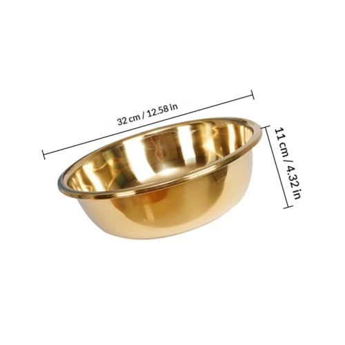 Tazón de Acero Inoxidable Abaodam 32cm Dorado miniatura 2