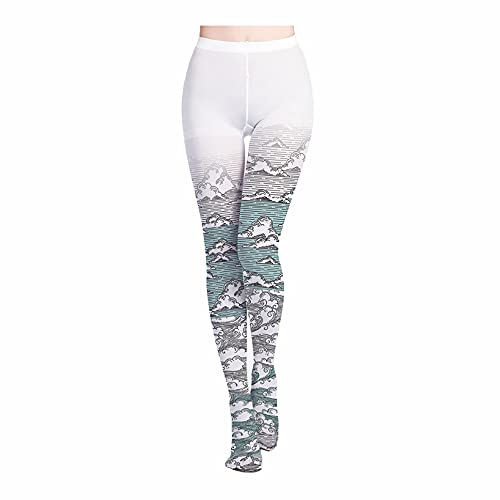 Image of Sahabowi Women Tights, Opaque High Waist Pantyhose, Vintage Control Top Stockings