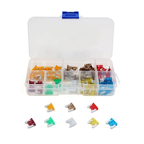 Boîte de fusible type mini lame pour voiture et camion, assortiment 85 pièces