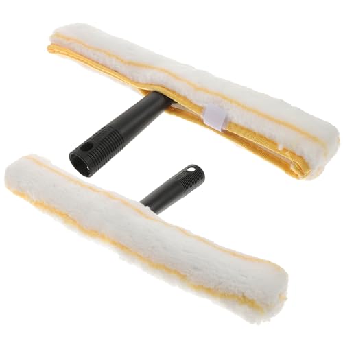 Mobestech 2 conjuntos vidros limpeza design de ferramenta de limpeza de janelas de plástico para espelhos de casa de banho janelas e superfícies azulejos