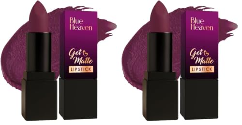 Image of Blue Heaven Get Matte Lipstick | Soft Matte Finish and Lightweight Formula | Intense Pigment | Long-Lasting Lipsticks For Women |503P| 4gm (Pack of 2)