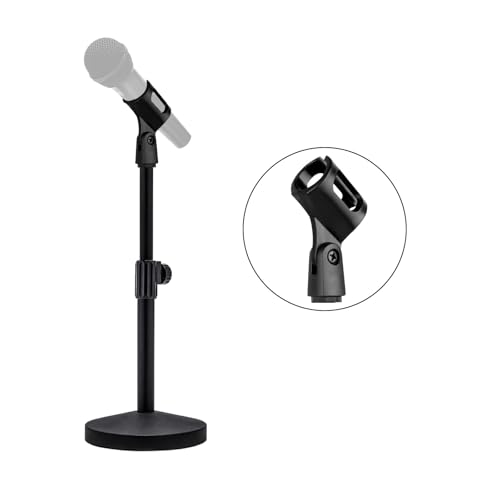 Support de microphone en aluminium stable avec base lourde flexible