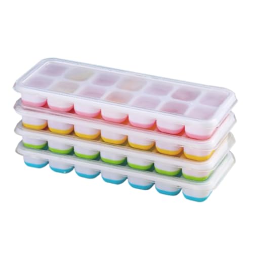 Moldes de silicona para cubitos de hielo, 4 piezas miniatura 1