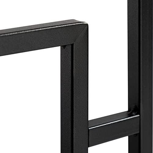 Peeteepoe Modern 2-Tier End Table, Beside Table With Storage Shelf, Sofa Side Table, Plant Stand For Living Room, Bedroom, Office, Black And White #TOP4