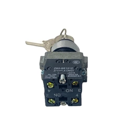 Interruptor selector XB2-BG23 para paneles de control industrial con llave extraíble 2