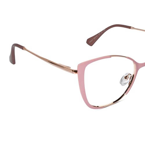 Image of LensKandy Cat Eye Shape Glasses for Women | Blue Cut Cat Eye Full Rim | Zero Power | Anti-Glare & UV Protection | Large Size Eyeglasses for Screen Use | Lightweight & Blocks Harmful Rays