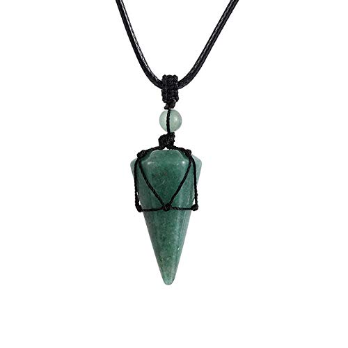 Preisvergleich Produktbild KENG Natürliche 1PC Naturstein Quarz-Edelstein Bergkristall Hexagonal Spitz Reiki Chakra-hängendes Pendel Haushalt for Hauptdekor Schmuck Zubehör (Color : 8)