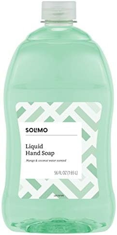 Amazon Brand - Solimo Liquid Hand Soap Refill, Mango and Coconut Water Scent, Triclosan-Free, 56 Fluid Ounces, Pack of 1