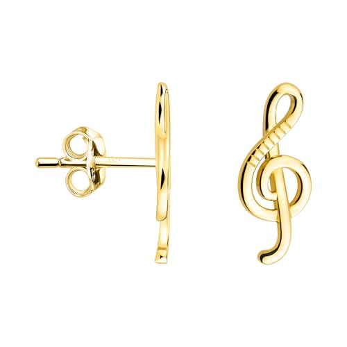 Boucles d'oreilles clé de sol argent 925 sans nickel pour éviter les allergies de la peau