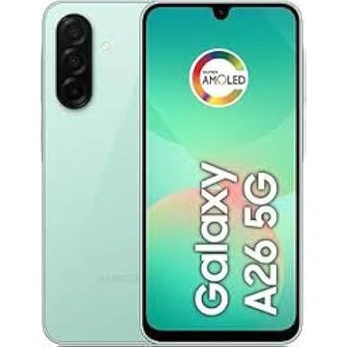 SAMSUNG Galaxy A26 5G Ai (for Tmobile Mint Tello & Global) (128GB + 6GB) Version Latina NFC Unlocked SM-A266M/DS 6.6" 120Hz 50MP Triple (Mint SM-A266MLGDTPA)