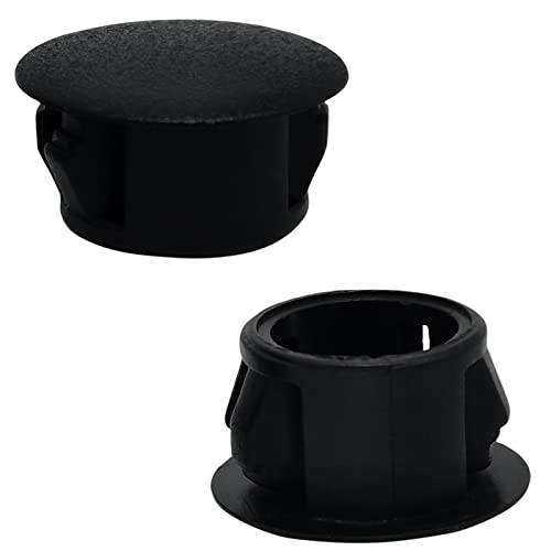 Image of 13mm Black Hole Plugs Plastic Flush Type Hole Plugs Snap in Locking Hole Tube,Tube Fastener Cover,Round Snap in Type Locking Furniture Hole Plugs,Panel Theft-Proof Door Plug(50pcs)