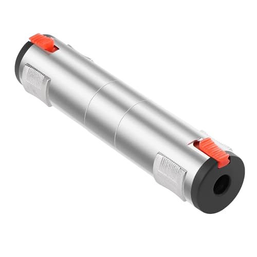 QIANRENON Locking 1/4 TRS 6.35mm Female to Female Stereo Adapter Extender Socket Locked 3 Pole Thru Connector, for Expanding TRS/TS Audio Coupler