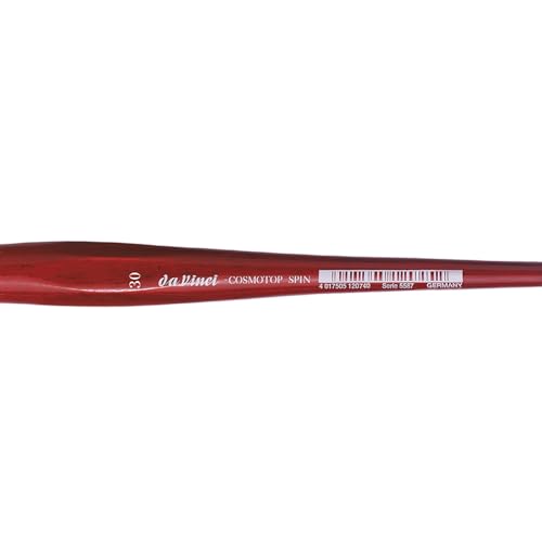 Image of da Vinci Watercolor Series 5587 CosmoTop Spin Paint Brush, Slant Liner Synthetic with Red Handle, Size 30 (5587-30)