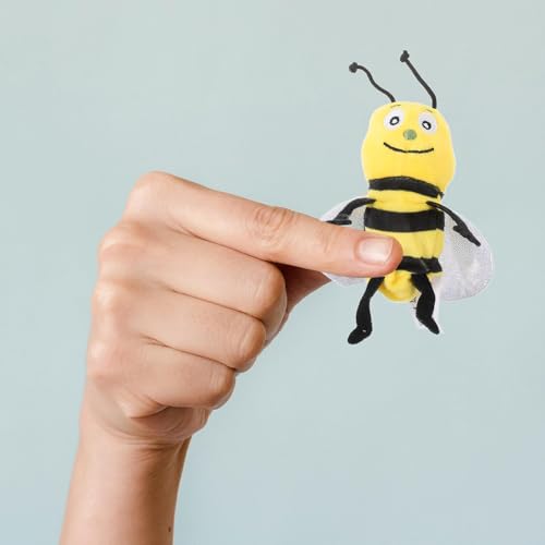 NOLITOY 幼児向けソフト蜜蜂ハンドパペットぬいぐるみ 教育用タッチ感覚促進 言語発達支援 お昼寝 抱き人形 幼児早教手偶