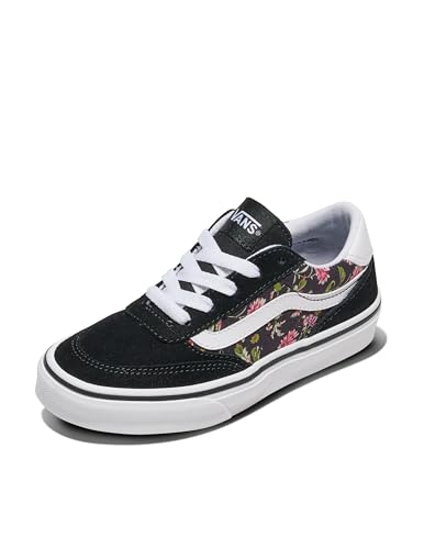 Vans Brooklyn LS Shoe | Kids' Low-Top Sneakers for Boys & Girls, Casual Fashion Footwear, Dark Floral Black, 4.5