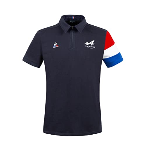 Le Coq Sportif - Alpine FANWEAR 21 Polo Homme Manches Courtes - 100% Coton Respirant pour Sport et Détente Quotidienne - Taille XL - Couleur Bleu Sky Captain