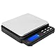 Digitale Waage, Hochpräzise Mini-Elektrowaage mit Blauer Hintergrundbeleuchtung, 1000 G/0,01 G, für Küchen, Labore (BLACK)