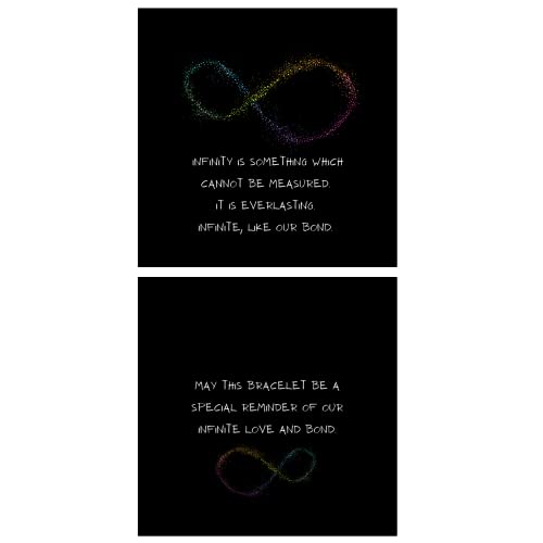 (4-Pack) Infinity Black Cord Bracelets - Bulk Pack Of 4 Black String Eternity Bracelet Adjustable Wristbands To Symbolize, Love Red Knot Sterling Silver Charm Bracelet Couples Boyfriend Girlfriend Friendship Gifts Jewelry Accessories Girl Women Men Unisex #TOP5