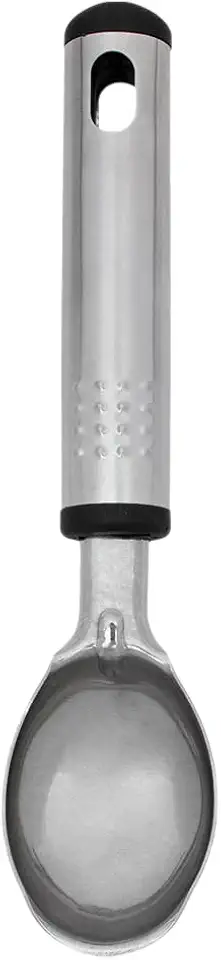 Mimo Style Colher de Aço Inoxidável para Sorvete, com Formato Arredondado, Prática e Multiuso. Com Alça no Cabo para Pendurar em Suporte de Parede, Faça Bolas de Sorvetes Com Facilidade