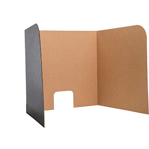 Image of Flipside Products 62.5 inch x 22.5 inch Black Desktop Privacy Screen, Large, Dividers For Laptops And Computers, Reduce Distractions, Test Divider, Pack of 24