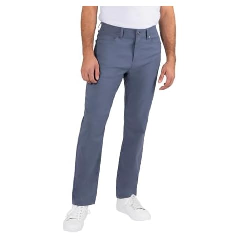 Gerry Men's Tech 5 Pocket Stretch Fabric Comfort Waistband Pant (Blue,34x32) Cover