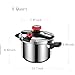 Stainless Steel Pressure Cooker 4 Quart,304 Stainless Steel Cookware with Easy Opening&Closing Lid, Works on All Cooktops (4 Quart)