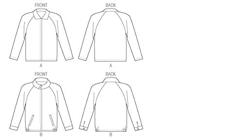 KWIK-SEW PATTERNS K4017 Men's Jackets Sewing Template - Thumbnail 5