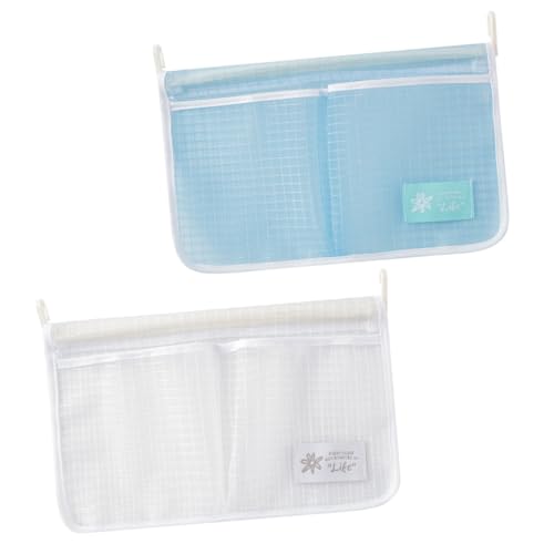 Alipis 2 piezas Bolsa Colgante para Almacenamiento Multipropósito Diseño Compacto y Fácil de Instalar para Cocina y Organización de Objetos Pequeños Colores Blanco y Azul Reutilizable y