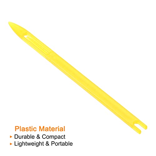 Patikil Netting Needle Shuttles 1#, 20 Pack Plastic Fishing Net Repair Line Kit Mending Tool, Yellow #TOP2
