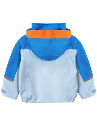 GEMYSE Toddler Rain Jacket Waterproof Hooded Lightweight Toddler Boys Kids Rain Coat Baby Jacket Outwear2