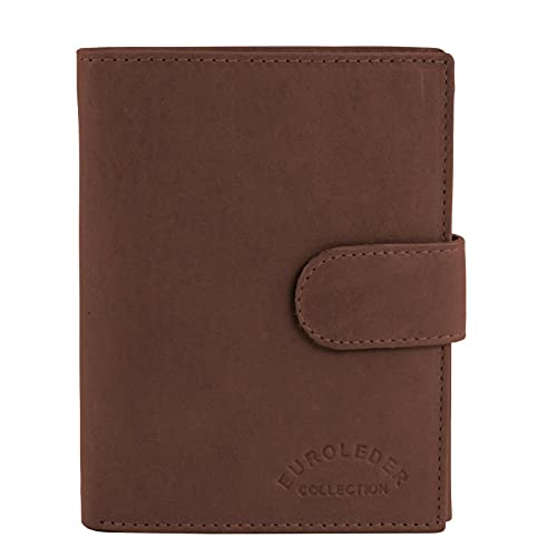 Cartera de piel para hombre con 12 compartimentos para tarjetas, formato vertical, cierre de botón a presión 510, Marrón camello., medium Cover