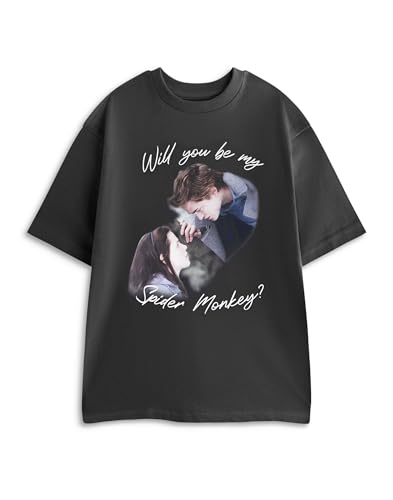 Vanilla Underground T-Shirt à Manches Courtes Twilight Bella & Edward Charcoal | « Veux-tu être Mon Singe-araignée ? » Tee-Shirt Graphique | Vêtements...