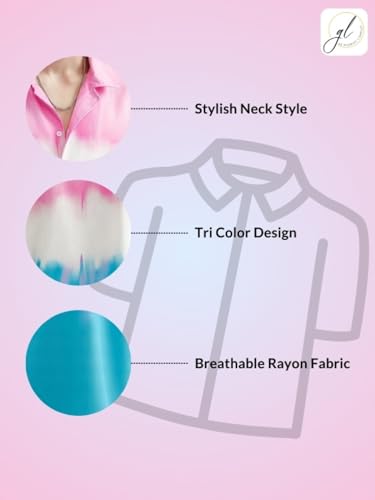 Image of DHRUVI TRENDZ Men's Rayon Regular Fit Casual Shirt | Stylish Printed Formal Shirts for Men | Short Sleeve Lightweight Summer Outfit | Soft Breathable Button-Down Summer & Casual Shirt's