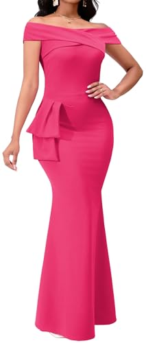 Image of VisiChenup Elegant Formal Dresses for Women Sexy Cocktail Wedding Guest Evening Party Long Maxi Dress