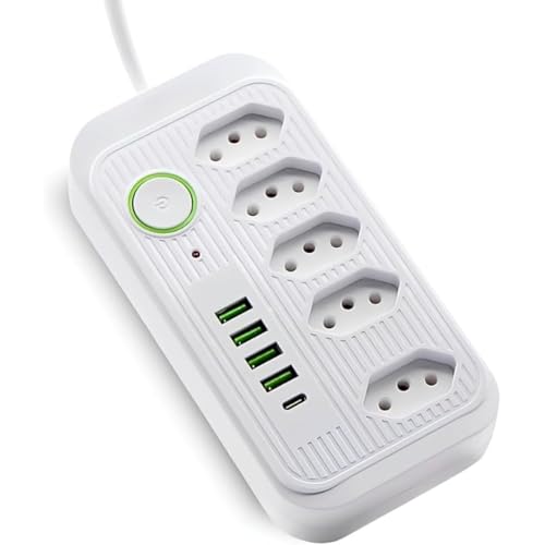 Extensão Filtro de Linha Régua de Energia 5 Tomadas 10A 4 Portas ...