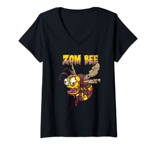 Donna Beekeeping - Zom Bee Zombie Zombee Funny - Apiary - Insects Maglietta con Collo a V