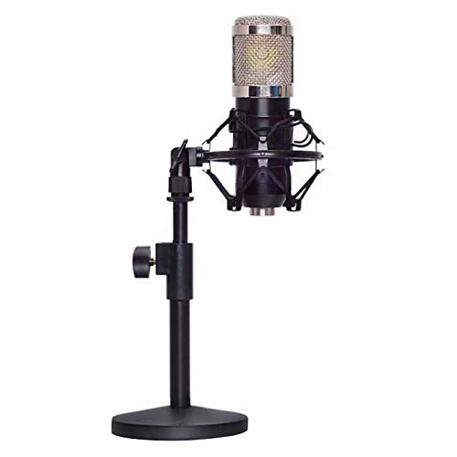 Soporte de micrófono de escritorio en vivo estudio de transmisión universal barra y base multifuncional antideslizante ajustable altura portátil retráctil KTV con clip (4)