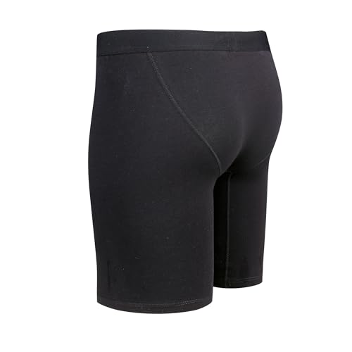 Men's Cotton Stretch Boxer Briefs Long Leg Underwear4