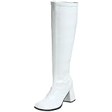 Funtasma by Pleaser Women's Gogo-300W,White Patent,8 M