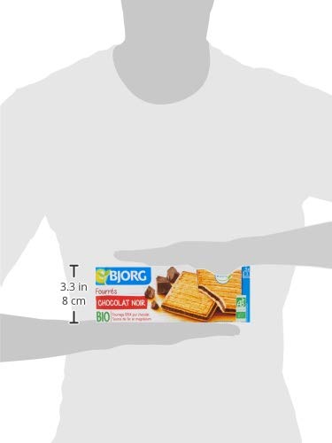 BJORG - Biscuits Fourrés Au Chocolat Noir Bio - Aux Céréales Complètes Et Sucres Non-Raffinés - 225 G (Lot de 2)